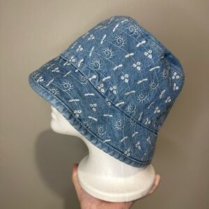 Betmar Light Blue Denim Hat with White Stitching